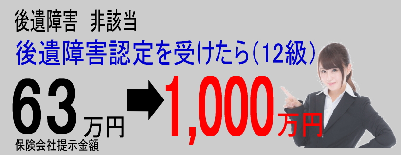 後遺障害非該当 12級後遺障害認定を受けたら?